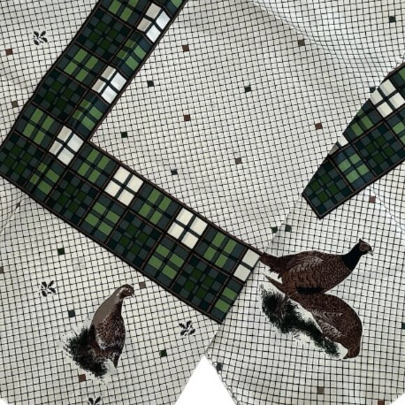 Cornelia James Silk Scarf Pheasants Birds Print Made in England Luxury Square - Picture 6 of 15